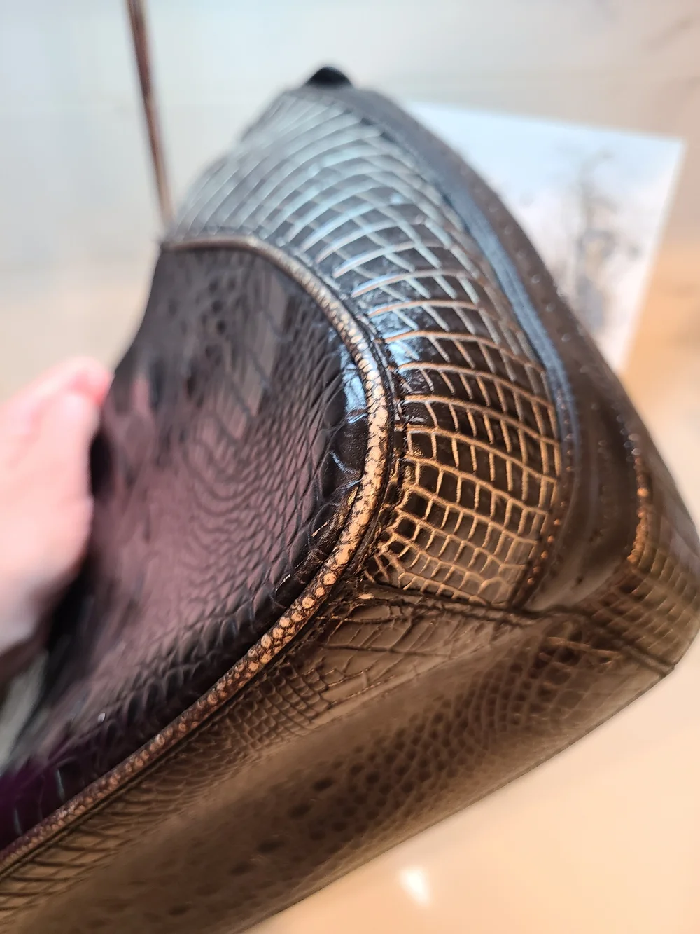 SOLD Brahmin Vintage Karissa Black Leather Shoulder Bag Fair - Picture 16 of 17
